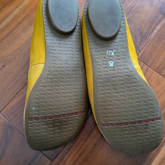 Miz Mooz Sunny Yellow Leather Cutout Ballet Flats - Picture 5 of 5